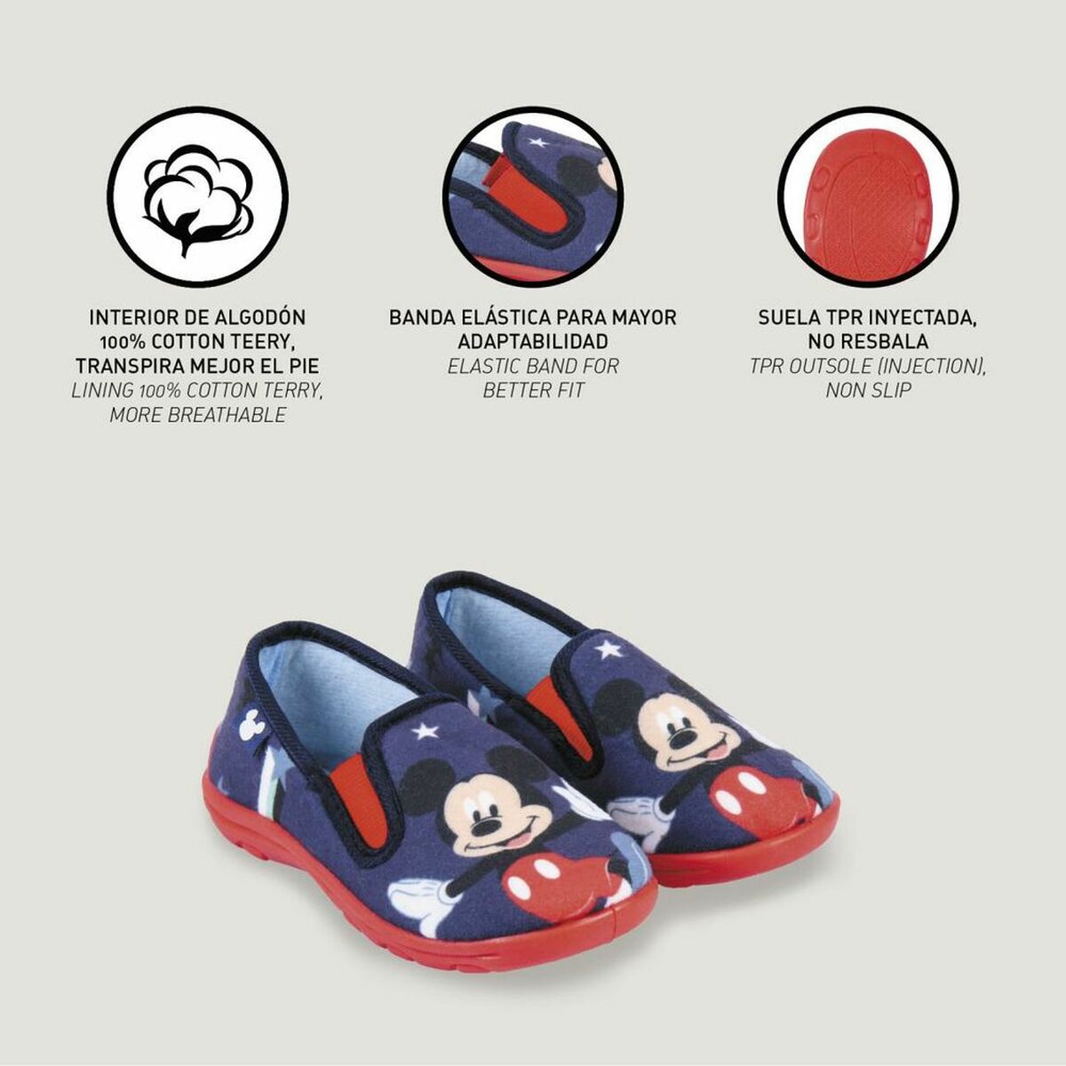 House Slippers Mickey Mouse Blue