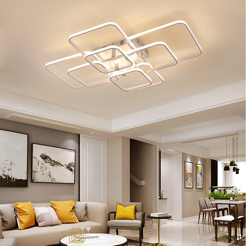 Smart Home Alexa Chandelier For Living Room Bedroom Home AC85-265V Modern Led Ceiling Chandelier Lamp Fixtures Free Shipping