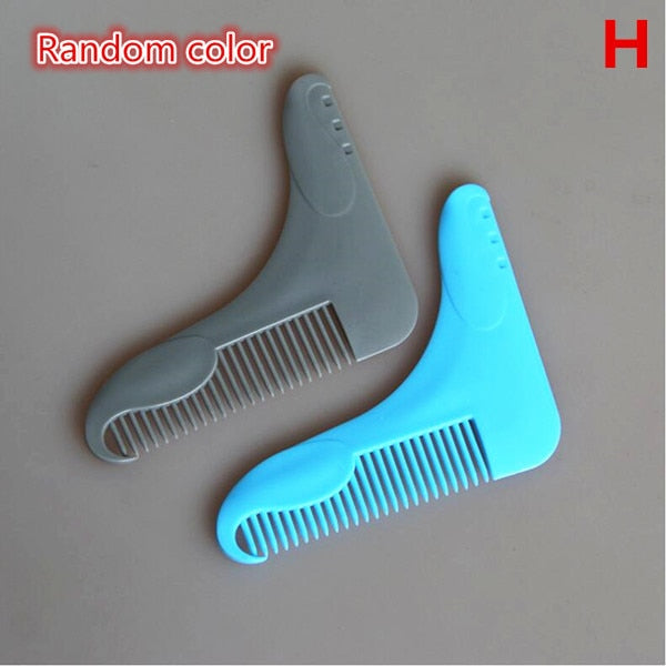 Men Beard Shaping Comb Men&#39;s Beards Stencil Combs Beauty Tool for Hair Beard Trim Templates Beard Shaper Styling Tool