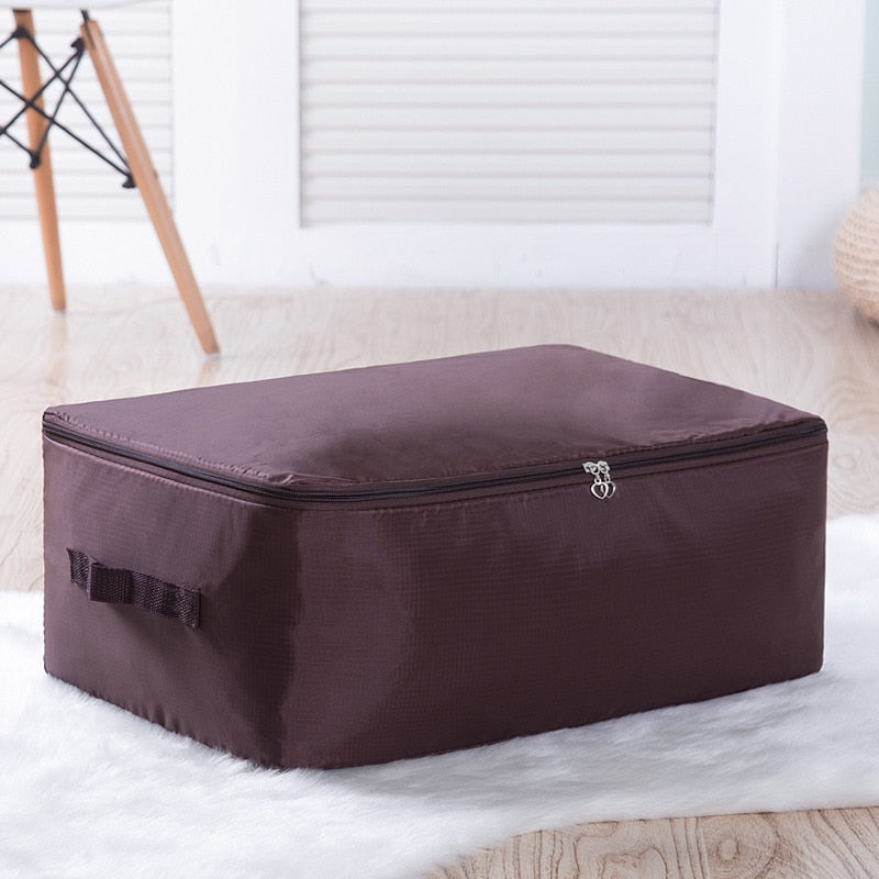 Closet Organizer 130g Simple Pure Color Wrap Clutter Storage Bag Zip Lock Plastic Bag Luggage Organizer Oxford Quilt Storage Bag