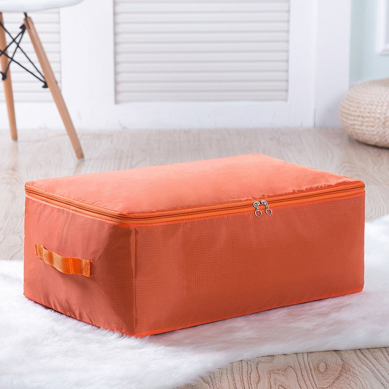 Closet Organizer 130g Simple Pure Color Wrap Clutter Storage Bag Zip Lock Plastic Bag Luggage Organizer Oxford Quilt Storage Bag