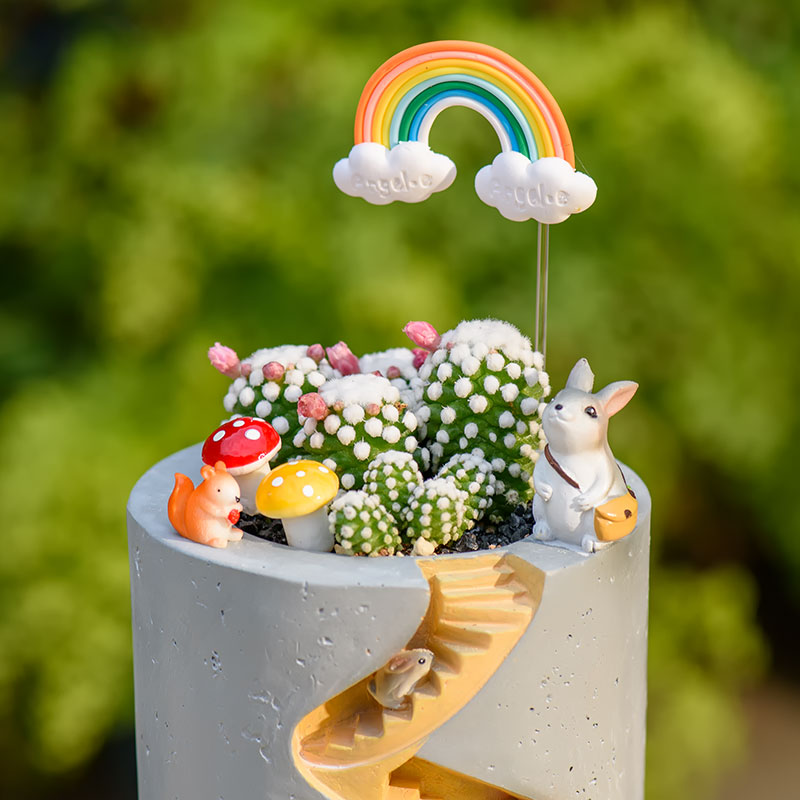 Creative Animal Resin Flowerpot Succulents Planter Water Planting Container Rabbit Hedgehog Decorative Pot Desktop Ornament home