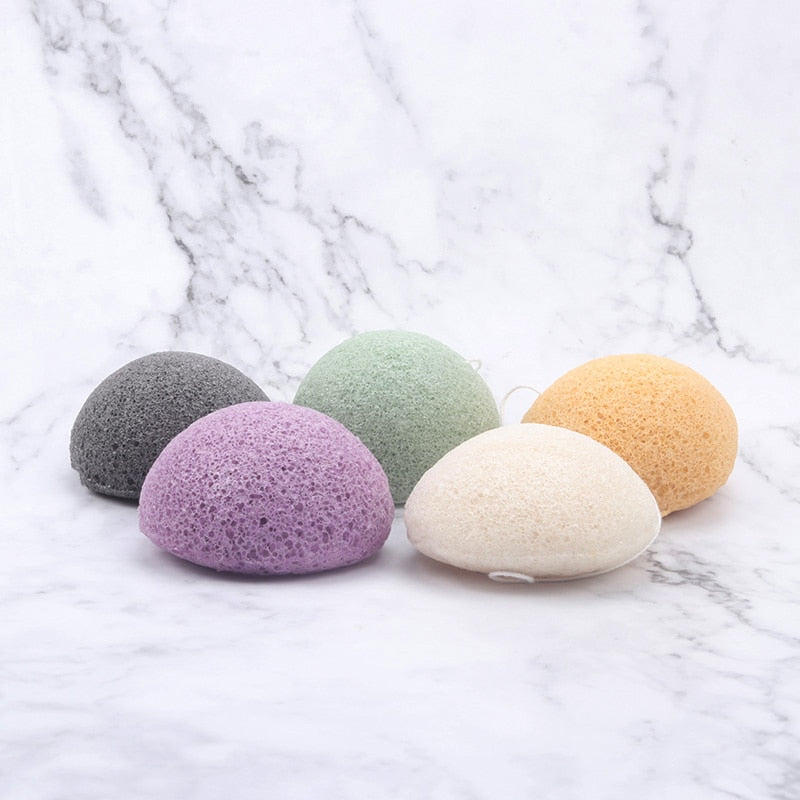 Brainbow 1piece Konjac Sponge Beauty Essentials 100% Natural Konjac Puff Facial Pore Cleaner Washing Sponge Face Skin Care Tools