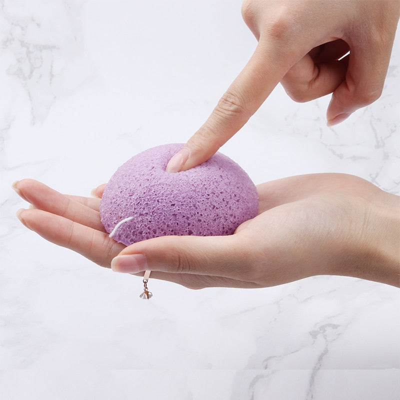 Brainbow 1piece Konjac Sponge Beauty Essentials 100% Natural Konjac Puff Facial Pore Cleaner Washing Sponge Face Skin Care Tools