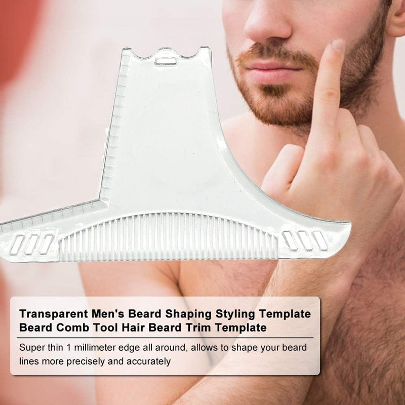 Men Beard Shaping Comb Men&#39;s Beards Stencil Combs Beauty Tool for Hair Beard Trim Templates Beard Shaper Styling Tool