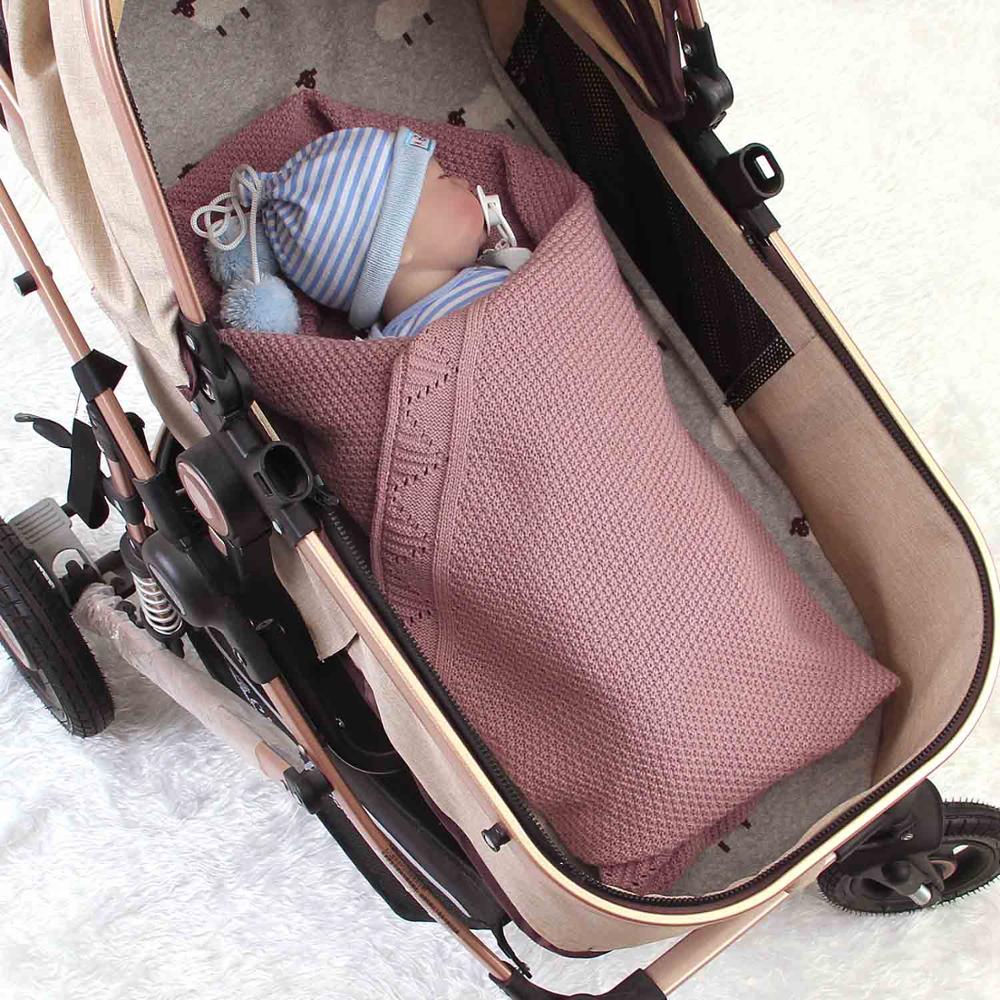 Baby Blankets Knitted Newborn Swaddle Wrap Crib Quilt Super Soft Toddler Infantil Stroller Sofa Bedding Sleeping Covers 100*80cm