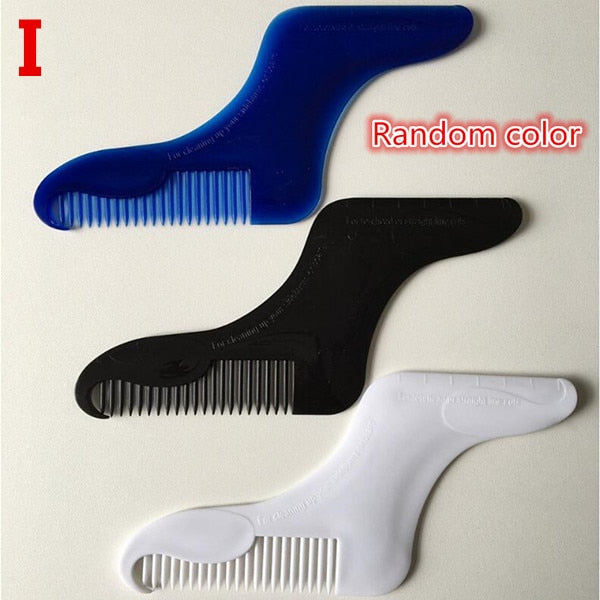 Men Beard Shaping Comb Men&#39;s Beards Stencil Combs Beauty Tool for Hair Beard Trim Templates Beard Shaper Styling Tool