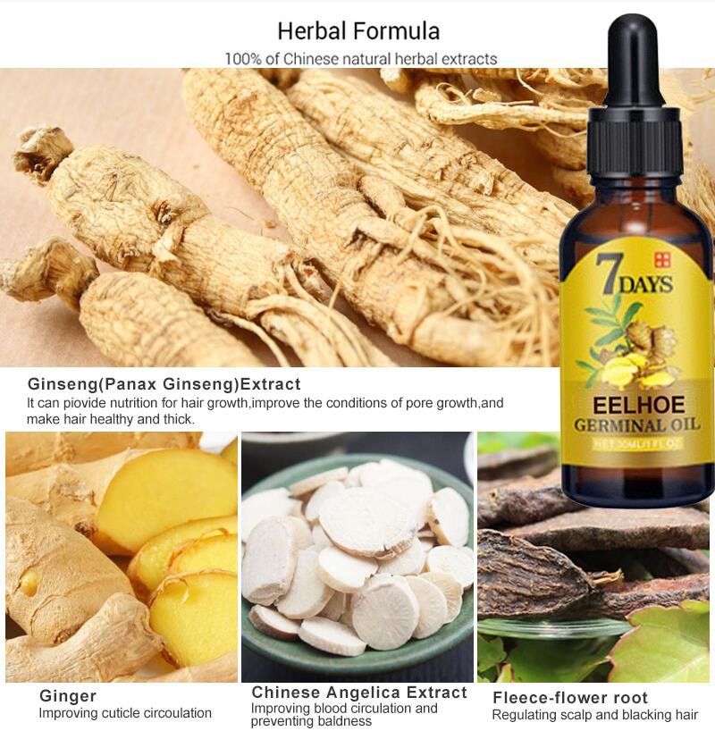 Hair Growth Products For Men Women Ginger Fast Growing Hair Essential Oil Beauty Hair Care Prevent Hair Loss Oil Scalp Treatment