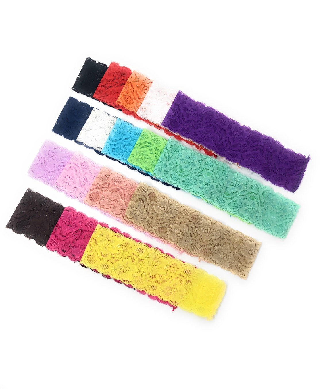 Lace Elastic Headbands,  2" Wholesale Headbands, Stretch Headbands DIY