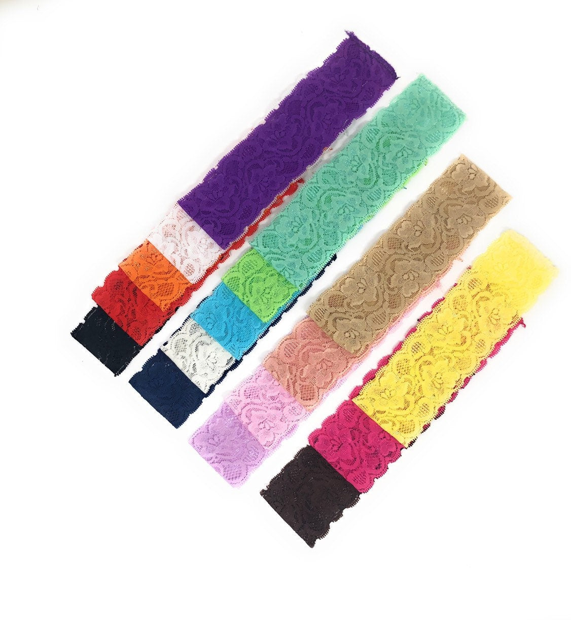 Lace Elastic Headbands,  2" Wholesale Headbands, Stretch Headbands DIY